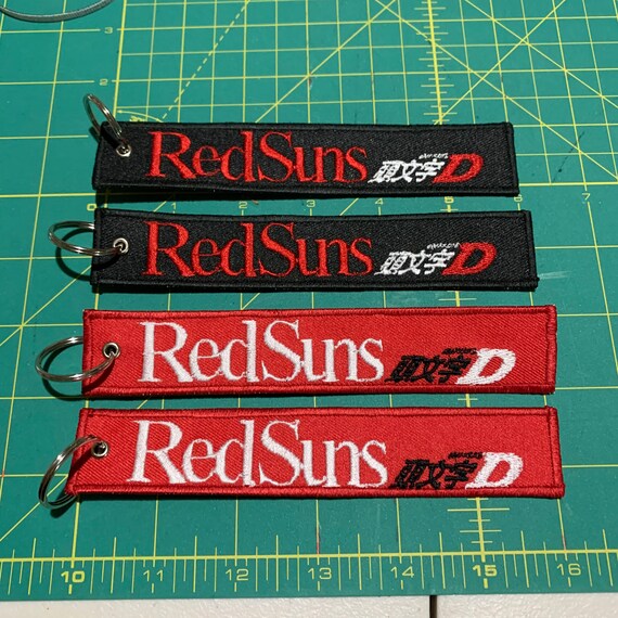 Red Suns Initial D Key Tag, Great gift! Fujiwara Tofu Shop