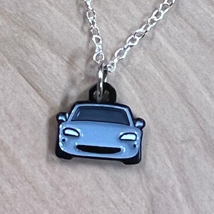 Miata pendant necklace, NB, choose your color! .5” wide custom jewelry car accessories