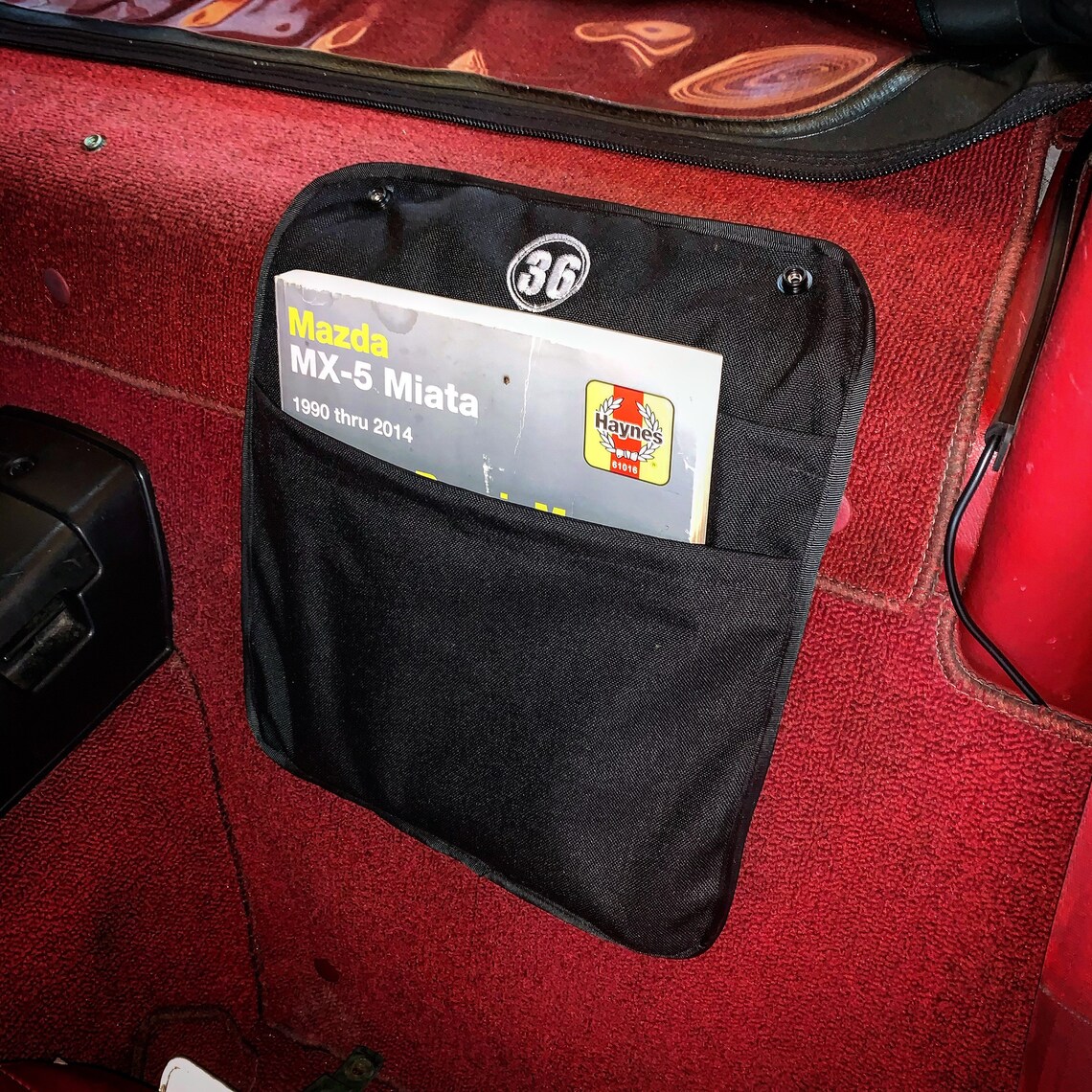 Miata 2 Pocket Rear Deck Pouch Customizable Holds Maps Etsy