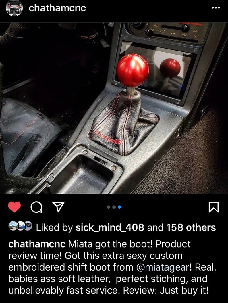 Miata vinyl custom shift boot NA & NB Miatas. Gear Gaiter Etsy