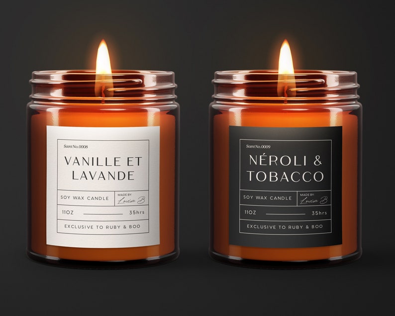 Apothecary Style Candle Label Template Custom Product Label Etsy