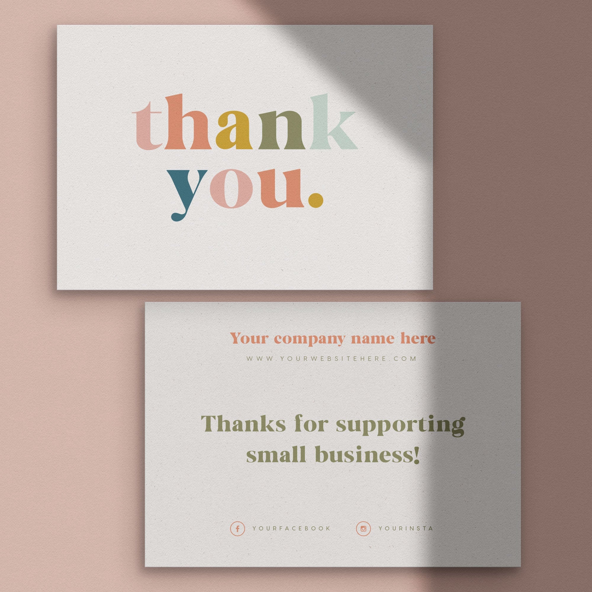 Thank You for Your Order Cards Business Stationery Business | Etsy Australia