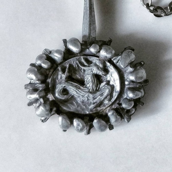 Vintage LYSGARDS DESIGN Brutalist "Capricorn" Necklace