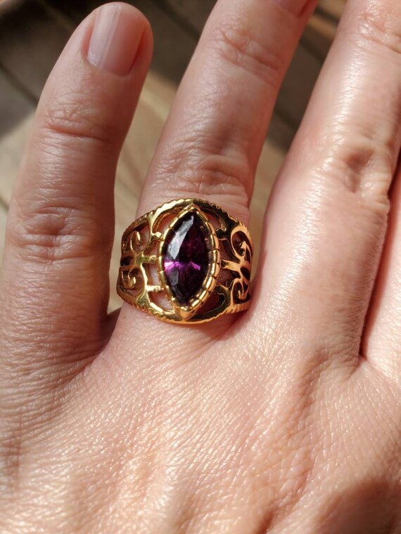 Vintage Amethyst Ring - image 2