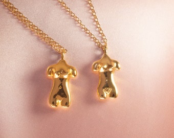 Female Body Necklace, Female Form Necklace,Feminist Necklace, Goddess Necklace,