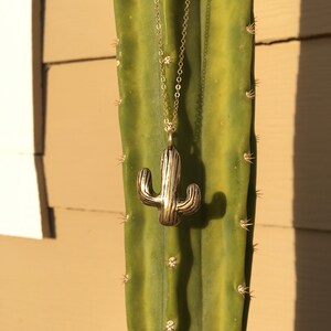 Cactus Pendant, Cactus Jewelry, Desert Jewelry, Joshua Tree Jewelry, Saguaro Jewelry, Saguaro Necklace
