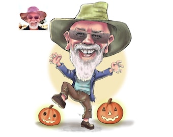 Caricatura digital personalizada, retrato ilustrado de parejas desde una fotografía