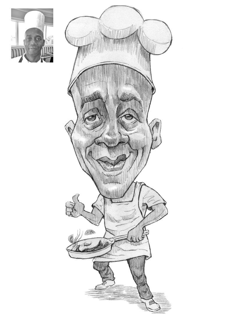 Caricature Art Custom Caricature Drawing Pencil Caricature full body from your Photo image 9