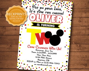 2nd birthday invite etsy