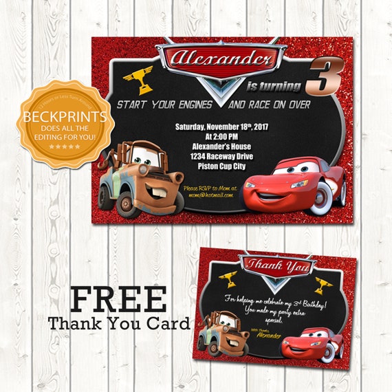 cars birthday invitation race car birthday invitation lightning mcqueen invitation digital printable race car birthday invitation car birthday invitations