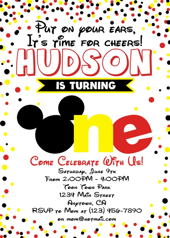 Mickey Mouse Invitation, Mickey Mouse Birthday, Mickey Mouse Birthday Invitation, Printable Invites, To start with Birthday Invitation photo about Mickey Mouse Printable Birthday Invitations titled Mickey Mouse Invitation, Mickey Mouse Birthday, Mickey Mouse Birthday Invitation, Printable Invites, Very first Birthday Invitation