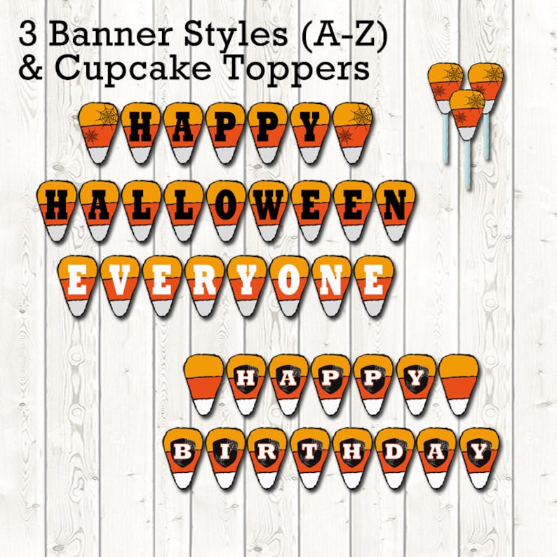 Halloween Banners, Printable Banner, Halloween Decorations, Occasion Decorations,Sweet Corn Decorations,Sweet Corn Banners picture regarding Printable Halloween Banners known as Halloween Banners, Printable Banner, Halloween Decorations, Occasion Decorations,Sweet Corn Decorations,Sweet Corn Banners