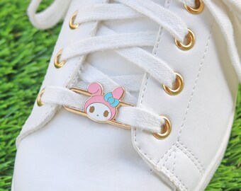 PINK BUNNY | Shoe Lace Charm | Lace Locks | Kawaii | Pastel Goth | Shoe Charm | Skate Accessories
