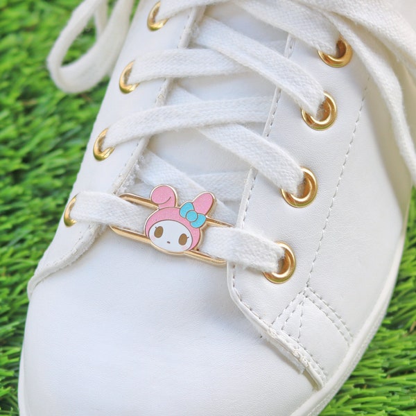 PINK BUNNY | Shoe Lace Charm | Lace Locks | Kawaii | Pastel Goth | Shoe Charm | Skate Accessories