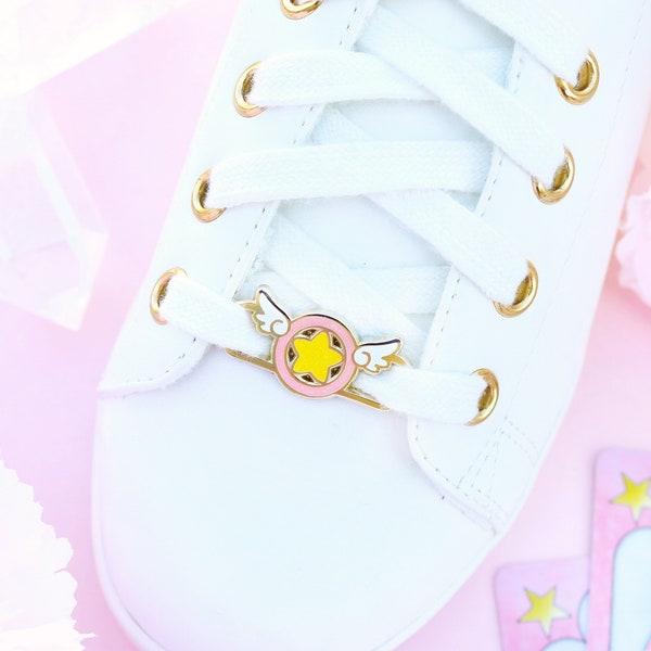 Sakura Star Sealing Wand | Shoe Lace Charm | Lace Locks | Anime | Kawaii | Skate Accessories