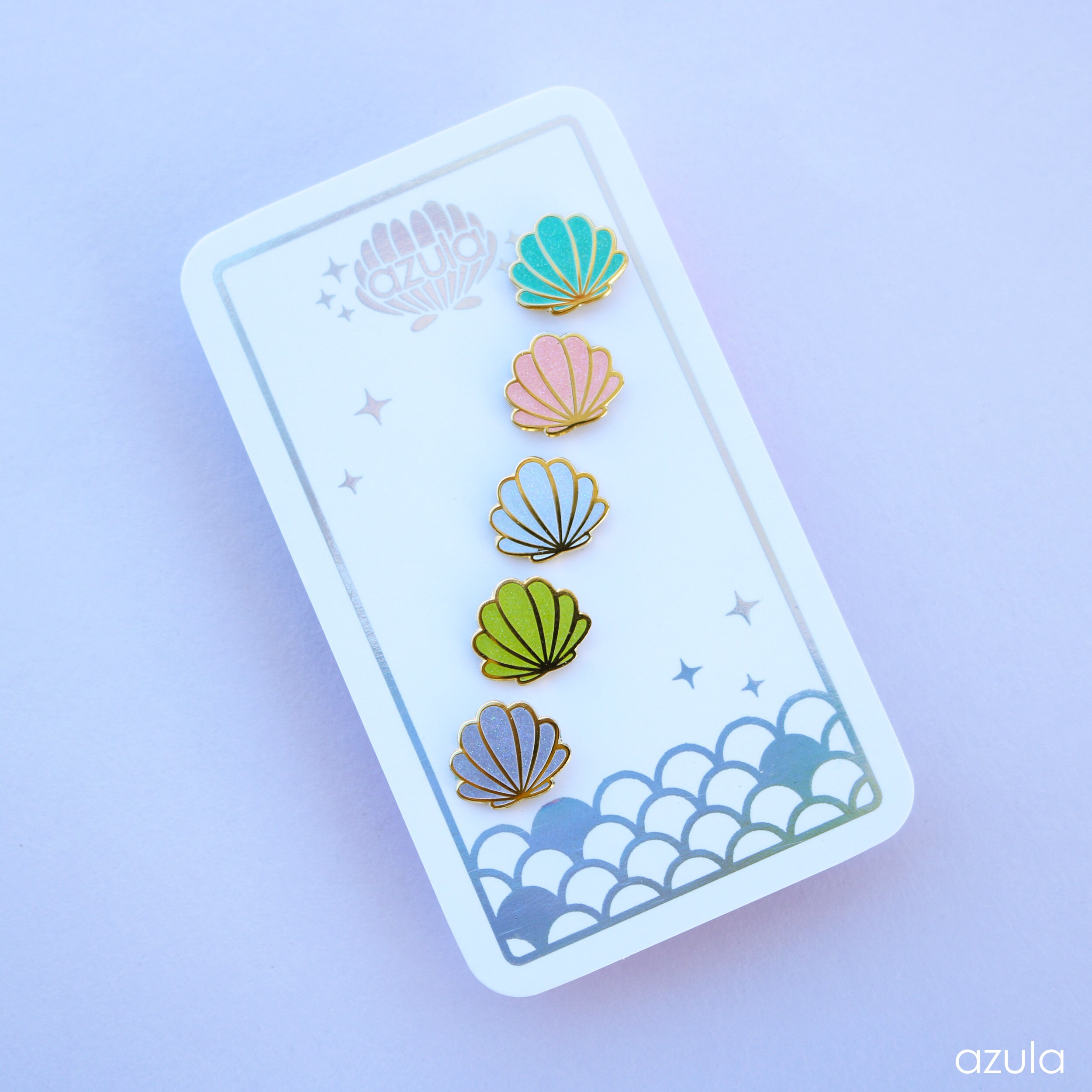 Mermaid Sea Shell Enamel Pins Set Board Fillers SET OF 5 - Etsy