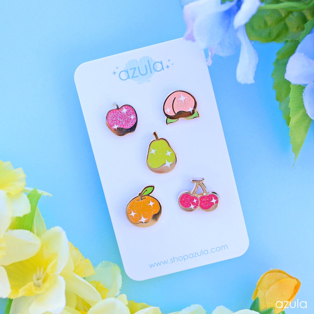 Animal Crossing Fruit Enamel Pins SET OF 5 Board Fillers - Etsy
