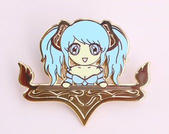 Musical Harp Girl | Enamel Pin | Kawaii | Gaming | Japanese Koto | Crescendo