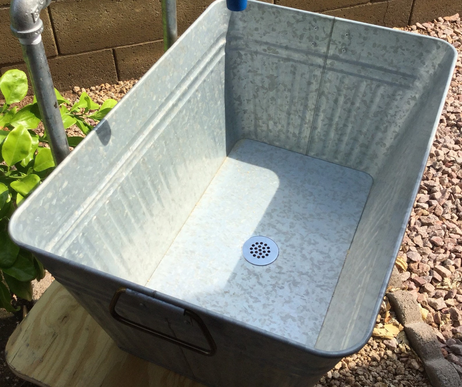 Rectangle Galvanized Tub Etsy