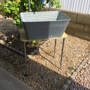 Industrial galvanized laundry sink and faucet image 3