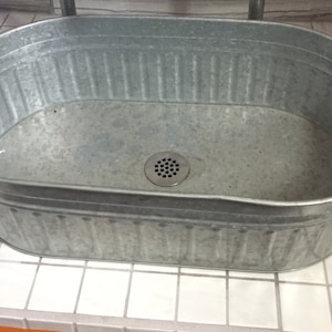 Small oval Galvanized tub