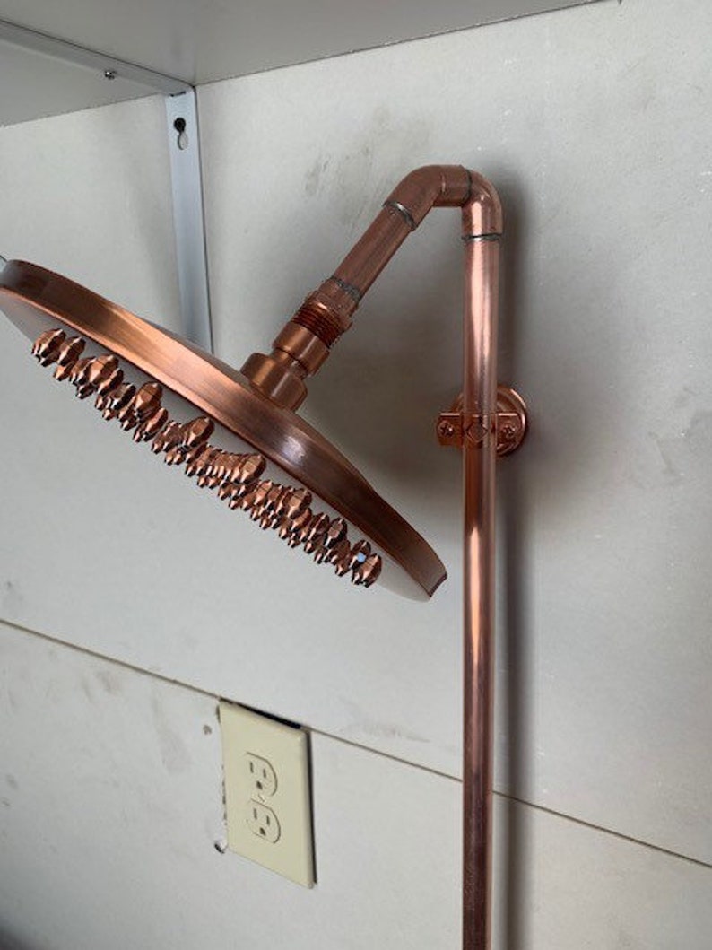 Copper Exposed Shower Valve With Handheld Shower Etsy