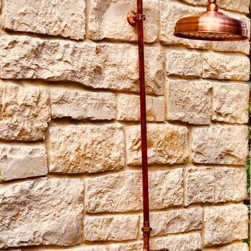 Copper Exposed Shower Valve With Handheld Shower Etsy