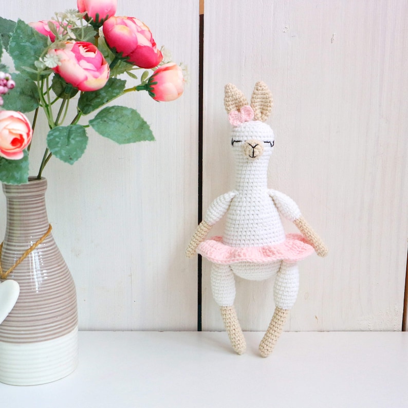 PDF instant download Llama ballerina crochet tutorial alpaca cute gift soft toy pattern