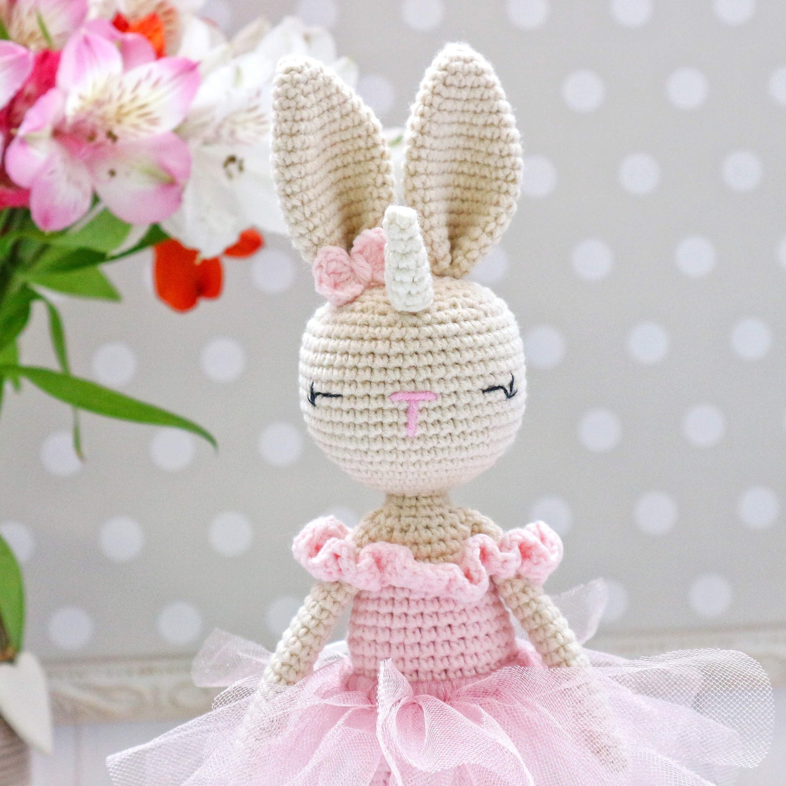 Bunnycorn ballerina soft toy amigurumi crochet rabbit Easter | Etsy