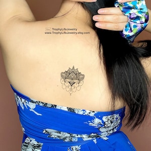 Mandala Underboob Tattoo Temporary Tattoo / Geometric Underboob
