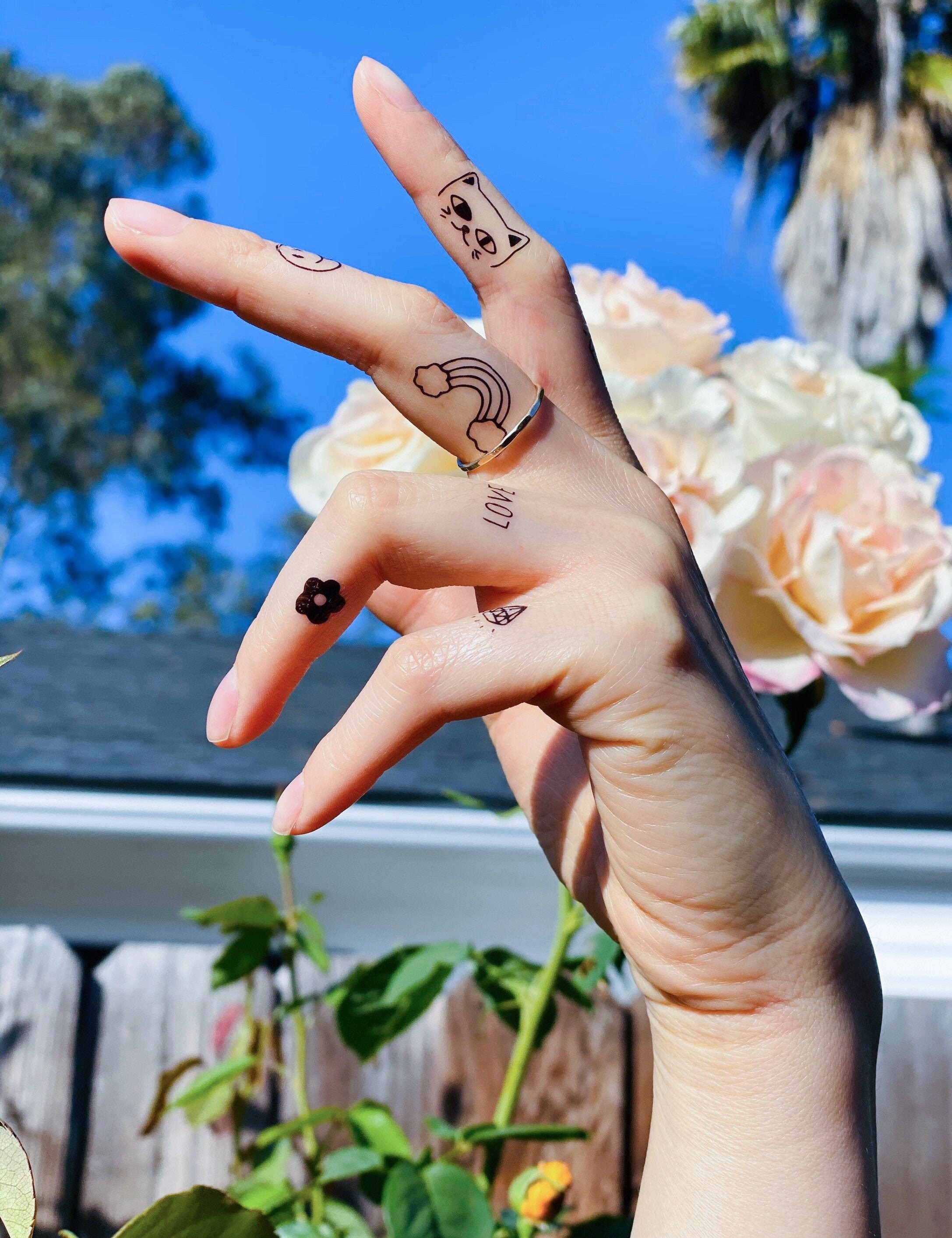 Tiny Tattoo / Set of 22 Temporary Tattoo / Temporary Tattoo / Etsy