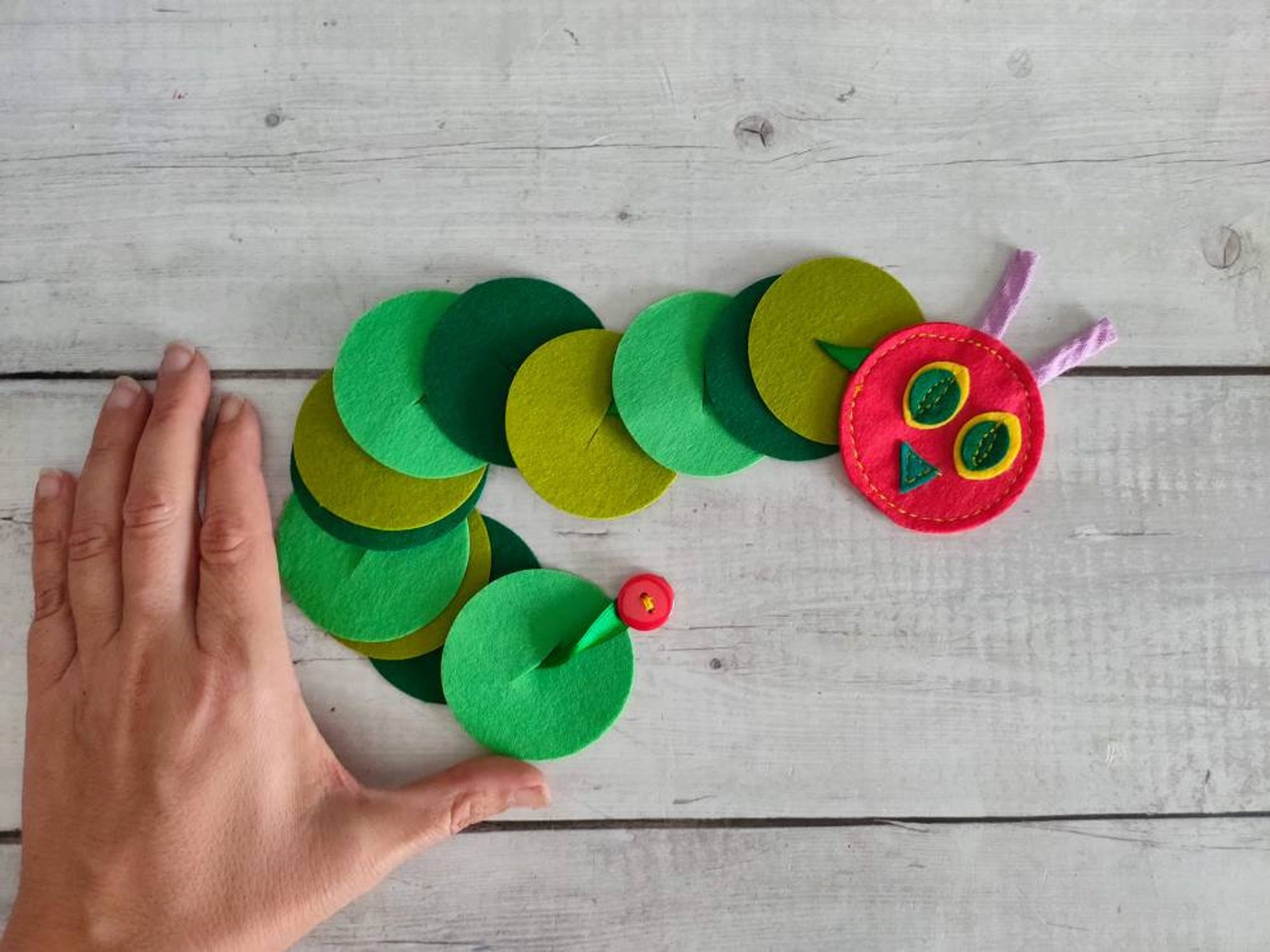 The Very Hungry Caterpillar Buttoning Game Fine Motor Skill - Etsy