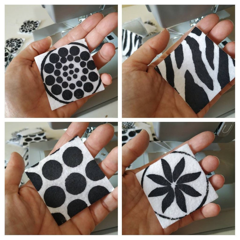 Black and White Baby Mobile , Crib Mobile Montessori, Newborn Mobile, Monochrome Mobile , Nursery Decor zdjęcie 7