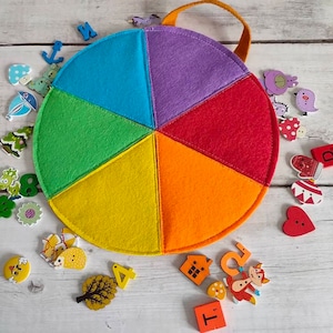 Primary and Secondary Colours Circle , Montessori materials, Matching game, Memory game image 2