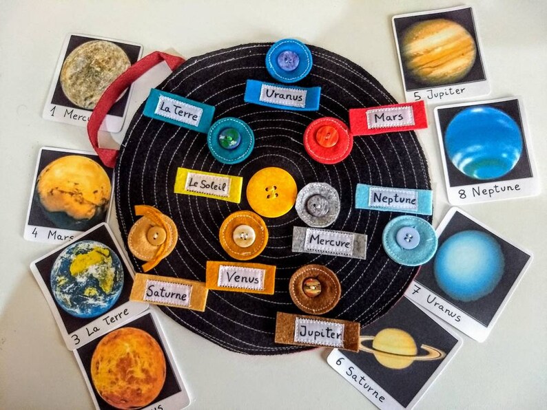 Solar System Game Matching Game Didactic Game Montessori Inspiration Avaliable In English French Spanish German Etc