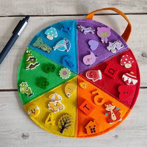 Cercle des couleurs primaires et secondaires, Matériel Montessori, Jeu d'association, Jeu de mémoire (Pas de Velcro) Toujours accompagné d'adultes (petites pièces)