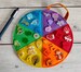 Primary and Secondary Colours Circle (30 wooden pieces included ), Montessori materials, Matching game, Sensory bin  