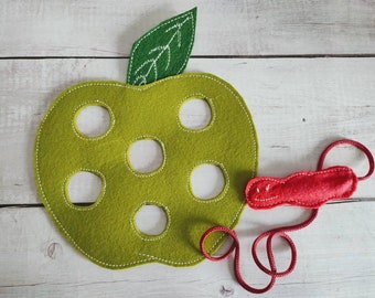 Apple Fine Motor Skill Game. Sensory bin. Montessori Materials. Manipulative game!