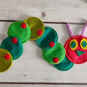 The very hungry Caterpillar, Snap buttoning game, Fine motor skill !!