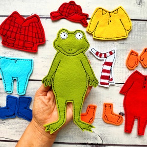 Froggy gets dressed (13 pieces included ) no velcro