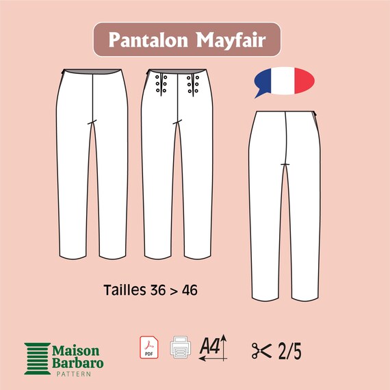 cigarette pants pattern for ladies Mayfair Cigarette Pants Pattern, Women's Straight Leg Pants Pattern, Women's  Pants Pattern PDF, Sewing Pattern