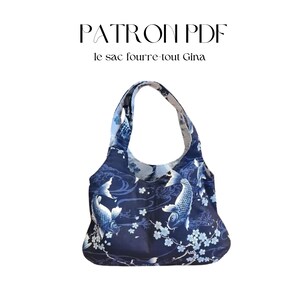 PDF-Muster für Handtasche „Gina“, Tragetasche, französisches Tragetaschenmuster, PDF-Muster, Strand- oder Pooltasche