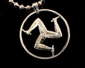 マン島 10ニューペンス硬貨☆1975年／未使用品／三脚巴