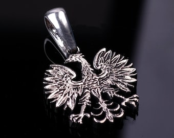 Poland Crowned Eagle Rzech Pospolita 20 zlotych Cut Coin Pendant.  Warsaw. Poznan
