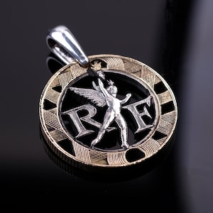 France 10 Francs Cut coin pendant with necklace Paris July Column the Spirit of Freedom, approximately