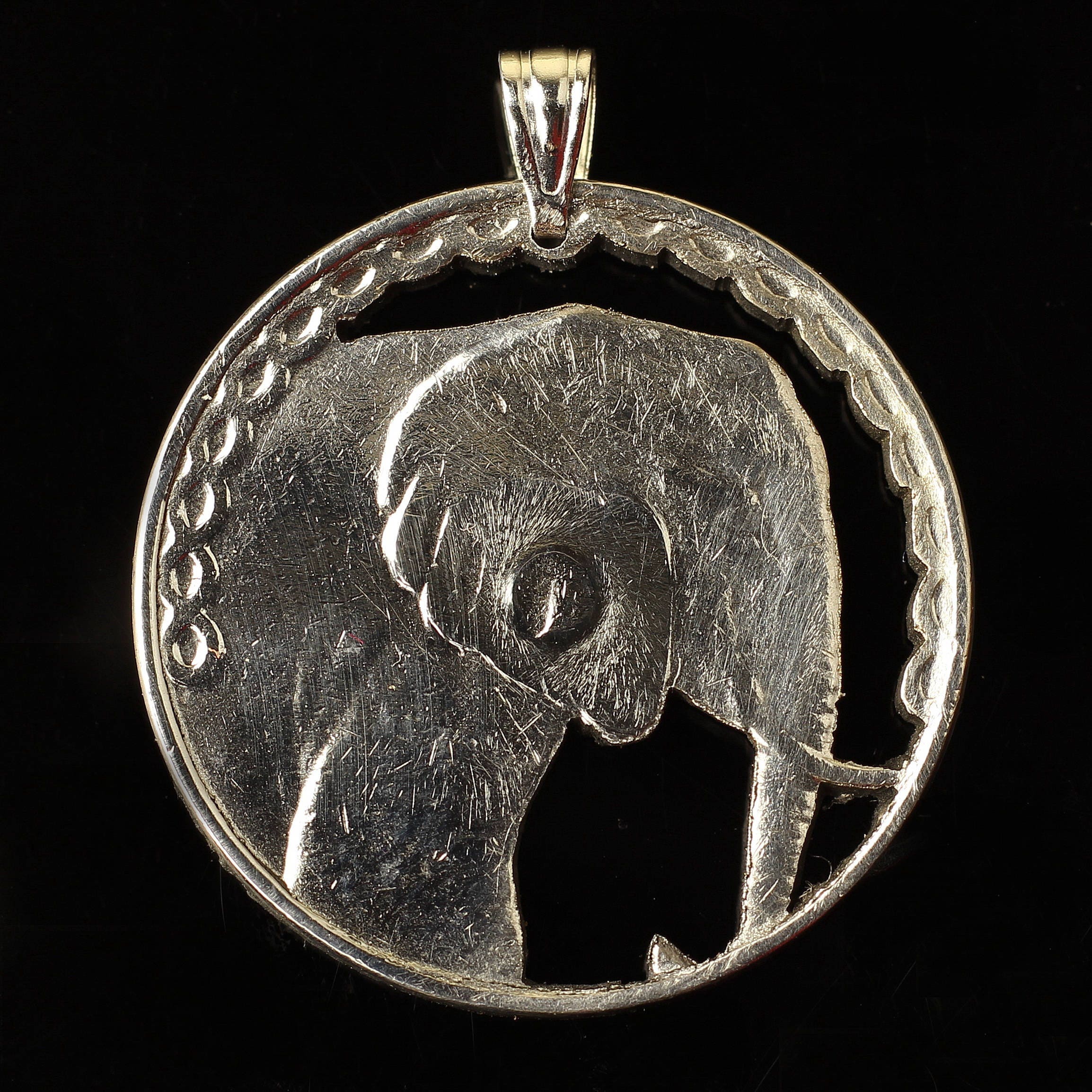 Elephant on sale coin necklace