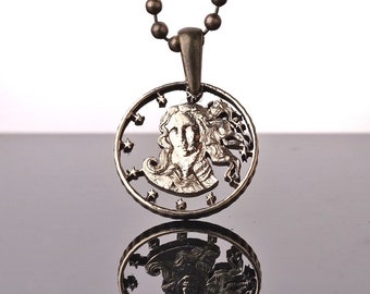 2002 Italia 10 céntimos de euro moneda tallada colgante nacimiento de Venus Botticelli Roma Pisa