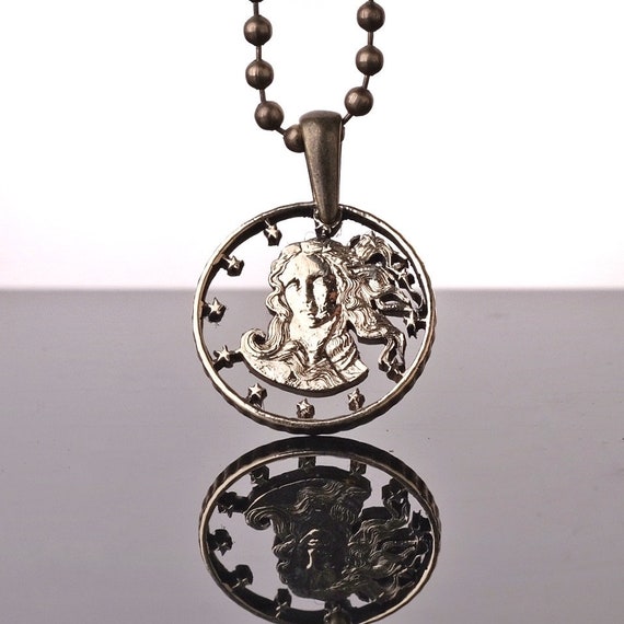 2002 Italy 10 Euro Cent Cut Coin Pendant Birth of Venus Botticelli