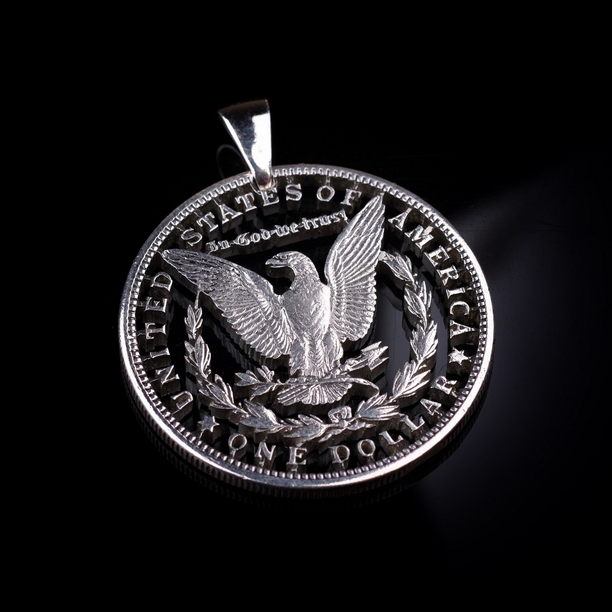 コインシルバー　バングル　silver900 one dollar ブレス／コインバングル／モルガンダラー銀貨／silver900