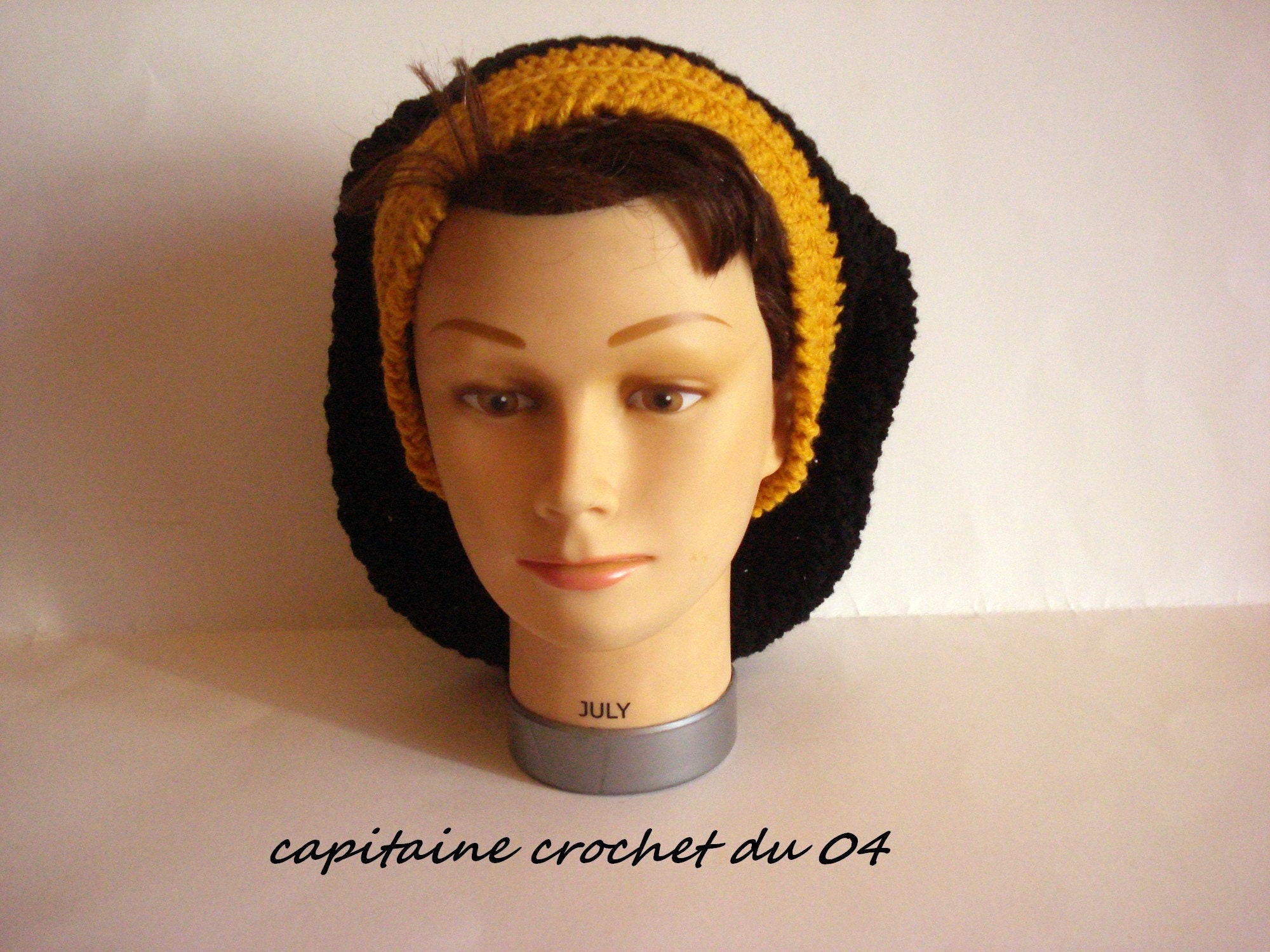 Bonnet, rasta en laine, au crochet, bonnet en laine, rasta, slouchy